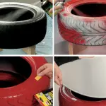 Costruire un tavolo da thè con copertoni usati